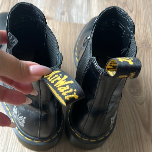 Dr. Martens Black Leather Boots with Silver Details - Picture 3 of 5